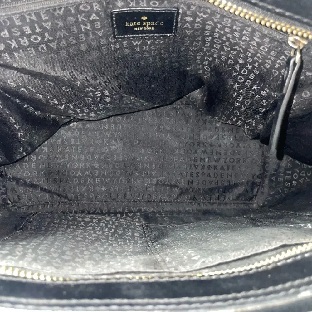 Kate Spade Black and Tan Polka Dot Satchel